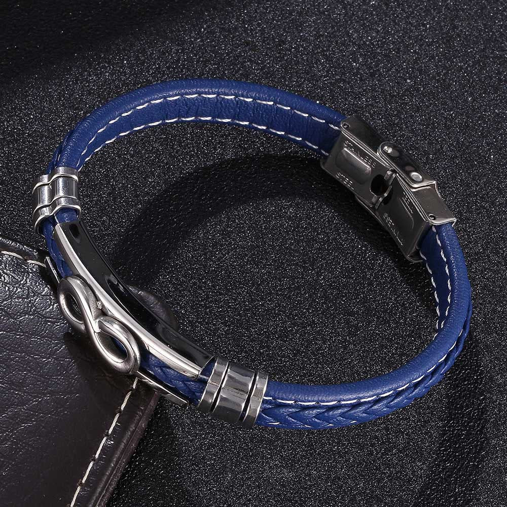 Infinity Eight Leather Bracelet