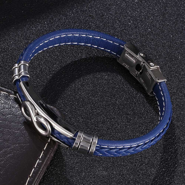 Infinity Eight Leather Bracelet