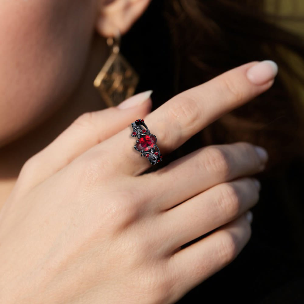 Apple Of Idunn Garnet Ring
