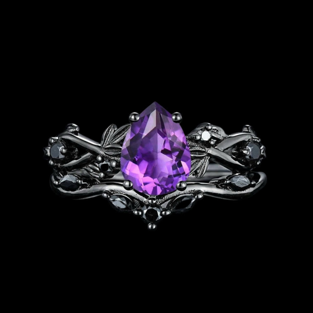 Drop Of Yggdrasil Two Piece Ring Set
