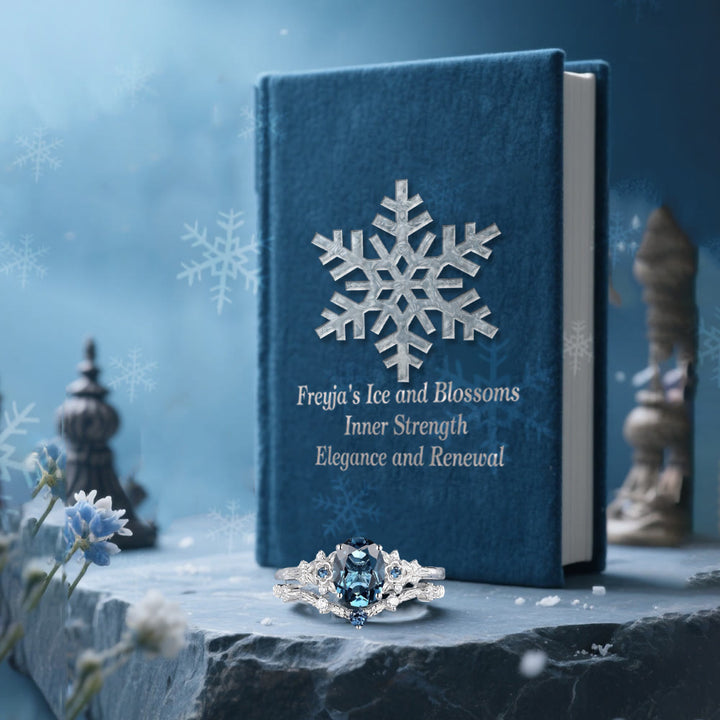 Freyja's Ice And Blossoms Ring Set