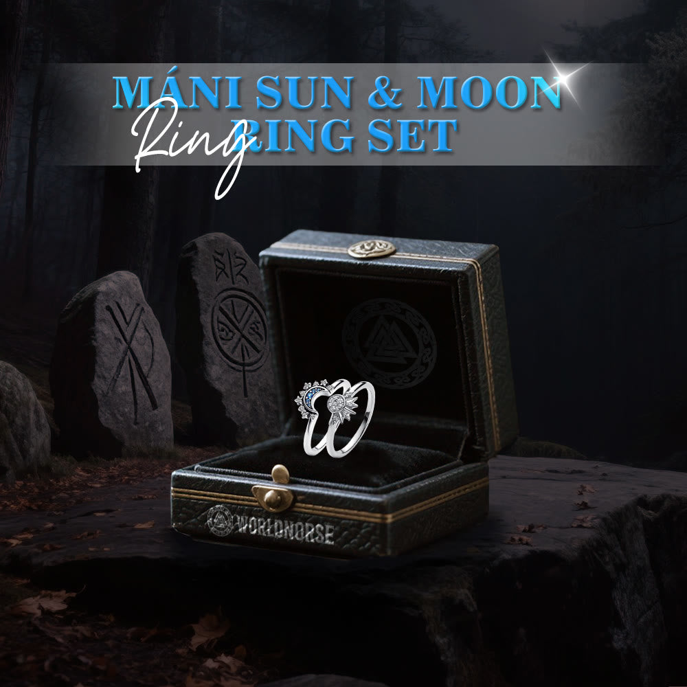 Máni Sun & Moon Ring Set