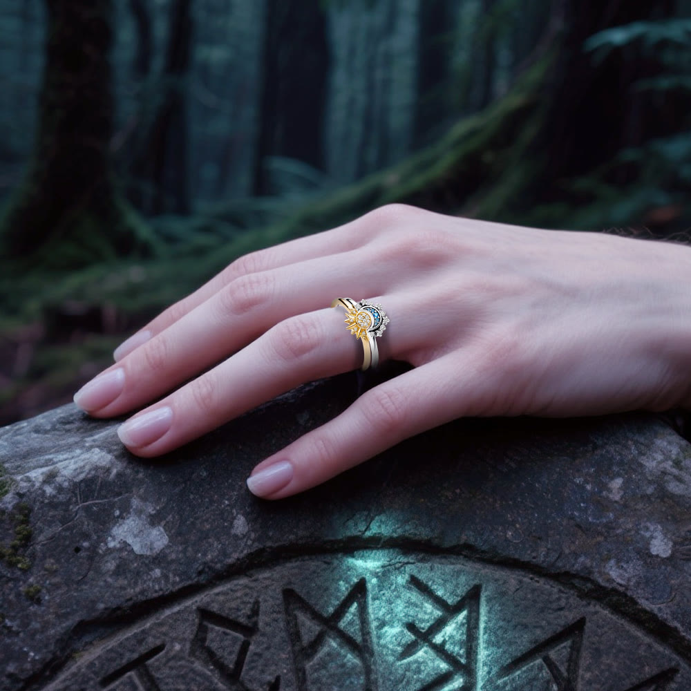 Máni Sun & Moon Ring Set