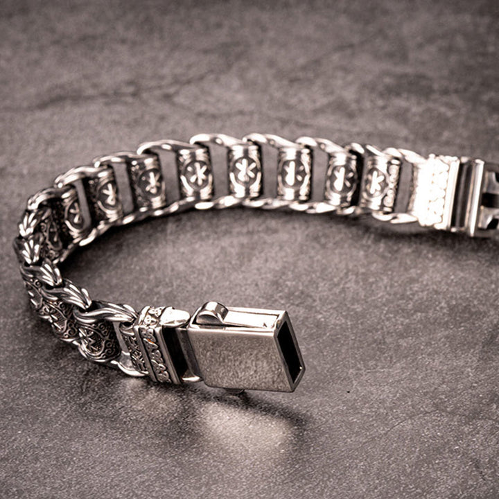 Viking Rune Barrel Chain Bracelet