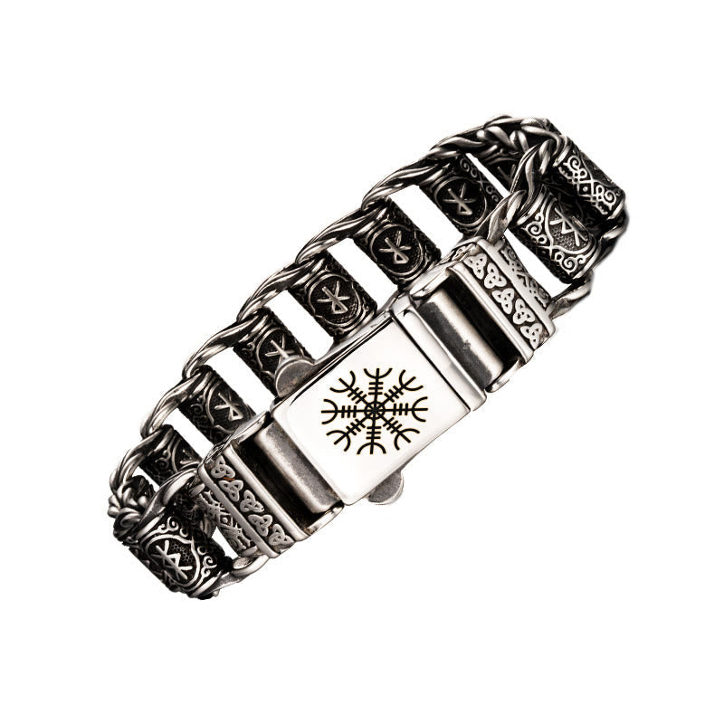 Viking Rune Barrel Chain Bracelet