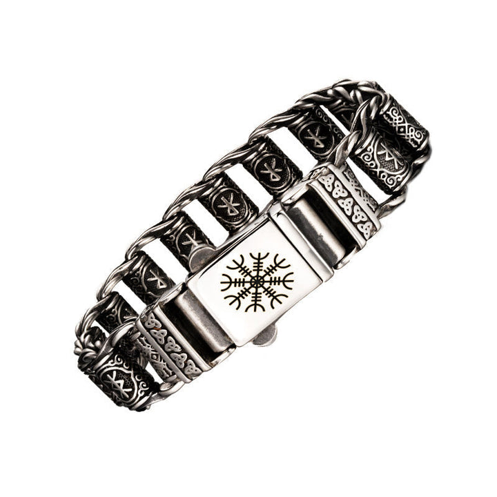 Viking Rune Barrel Chain Bracelet