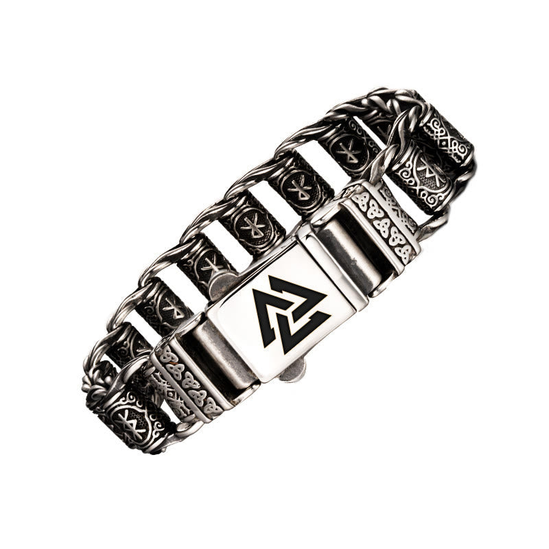 Viking Rune Barrel Chain Bracelet