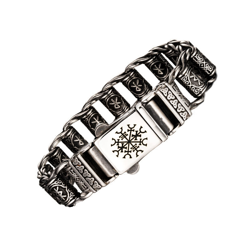 Viking Rune Barrel Chain Bracelet