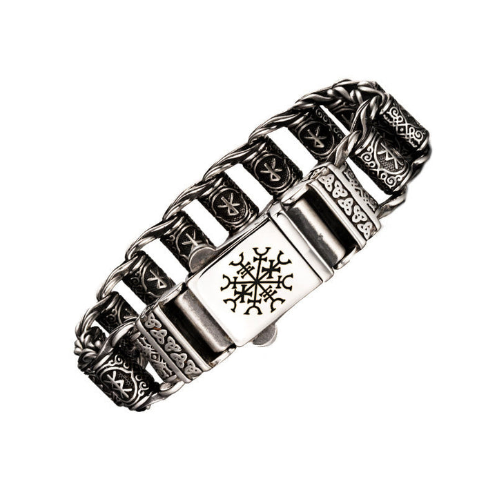Viking Rune Barrel Chain Bracelet