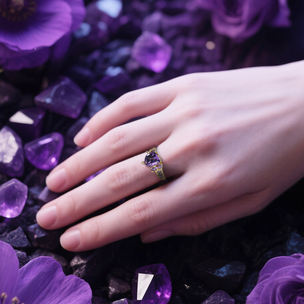 Midnight Blossom of Freyja Ring