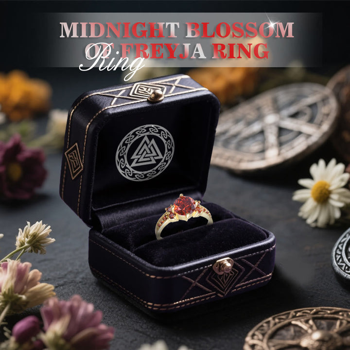 Midnight Blossom of Freyja Ring