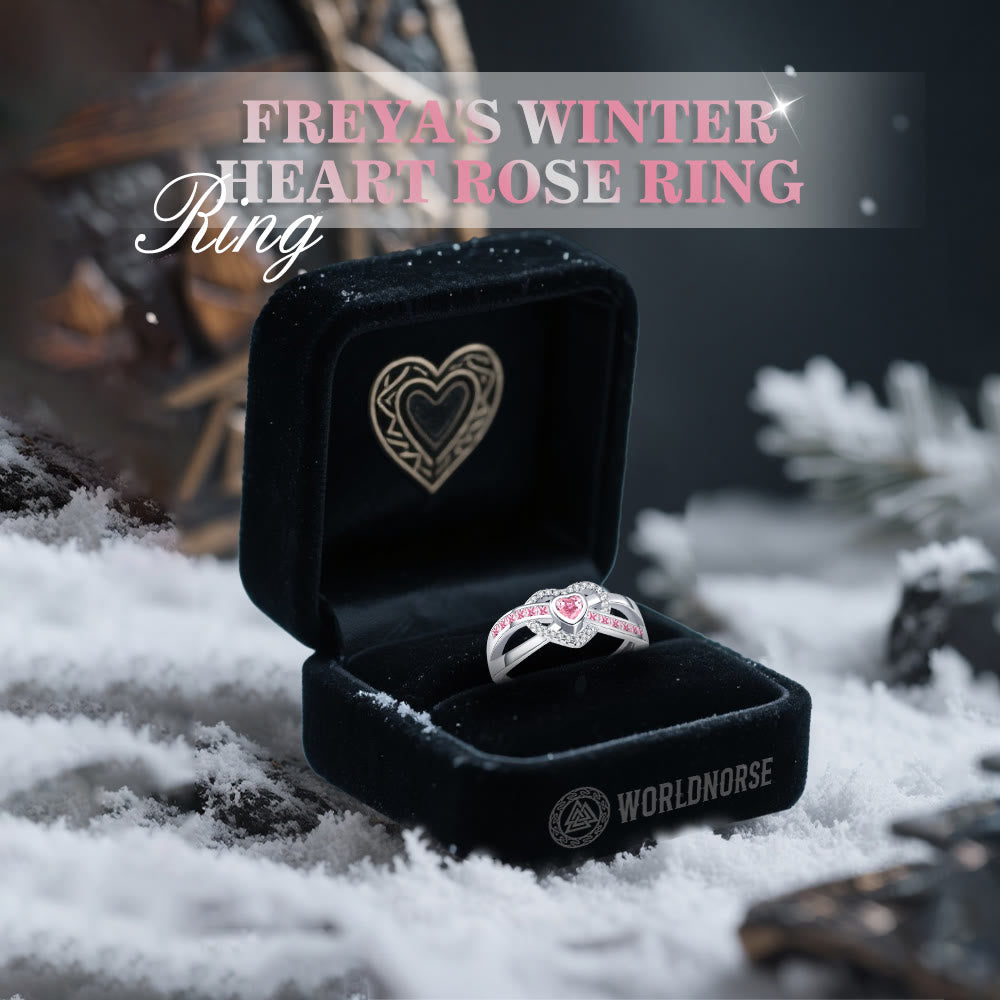 Freya's Winter Heart Rose Ring