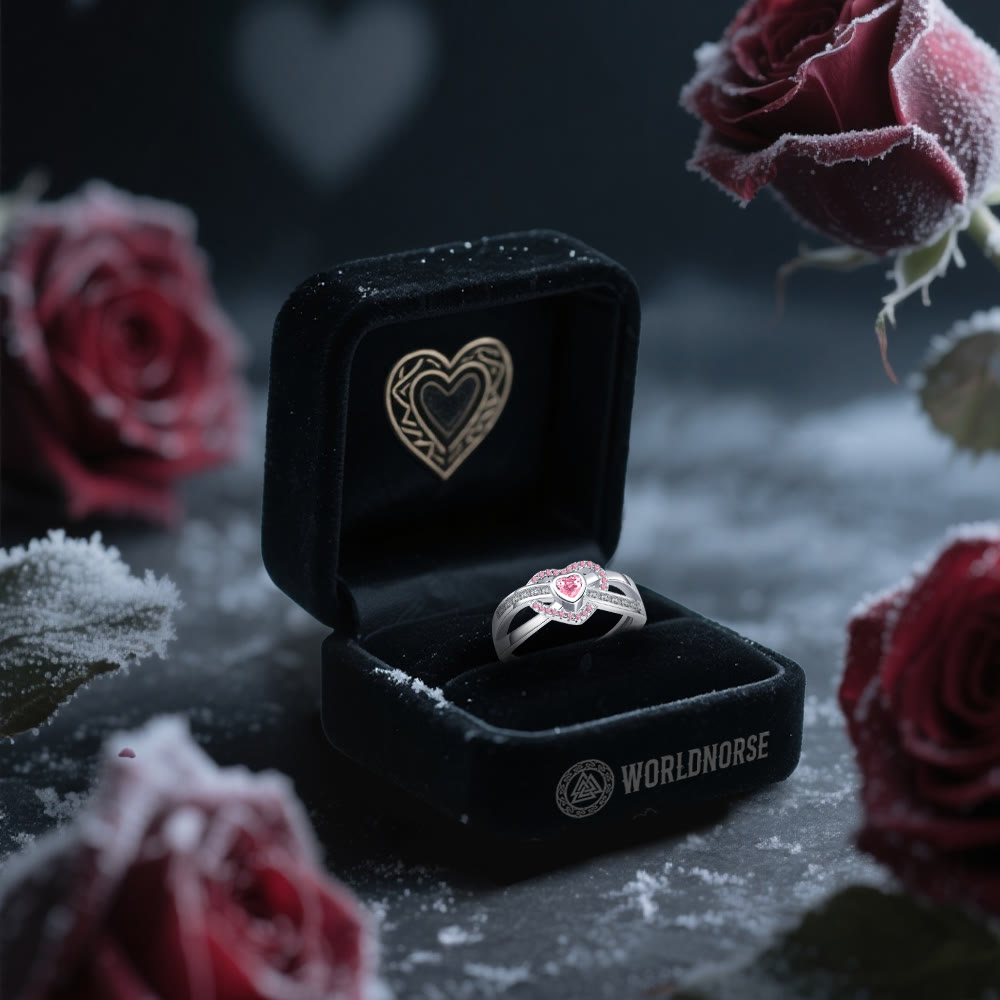 Freya's Winter Heart Rose Ring