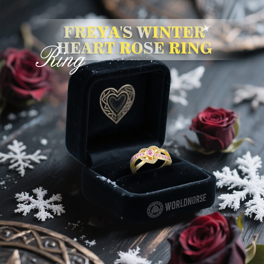 Freya's Winter Heart Rose Ring