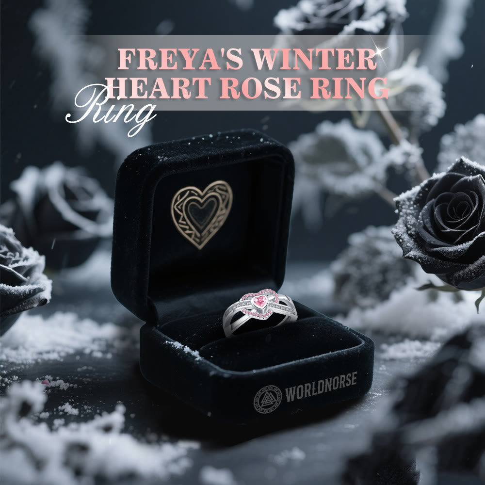 Freya's Winter Heart Rose Ring