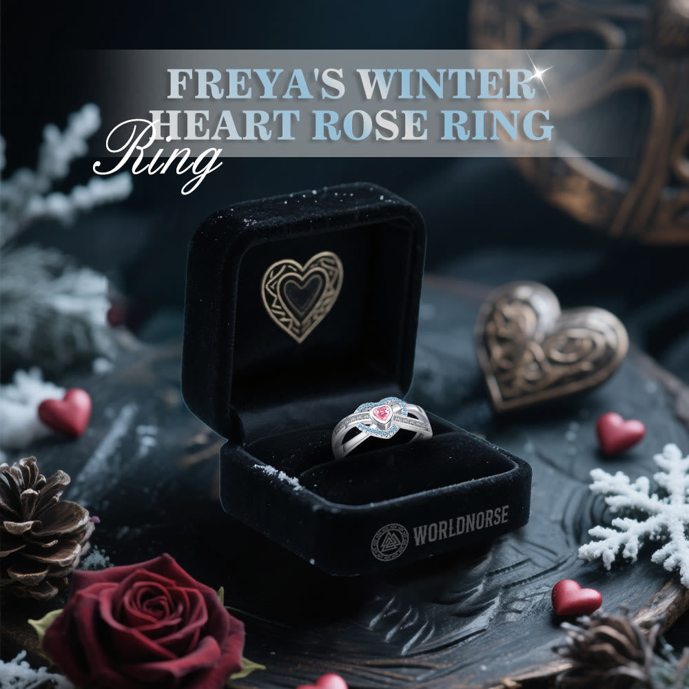 Freya's Winter Heart Rose Ring