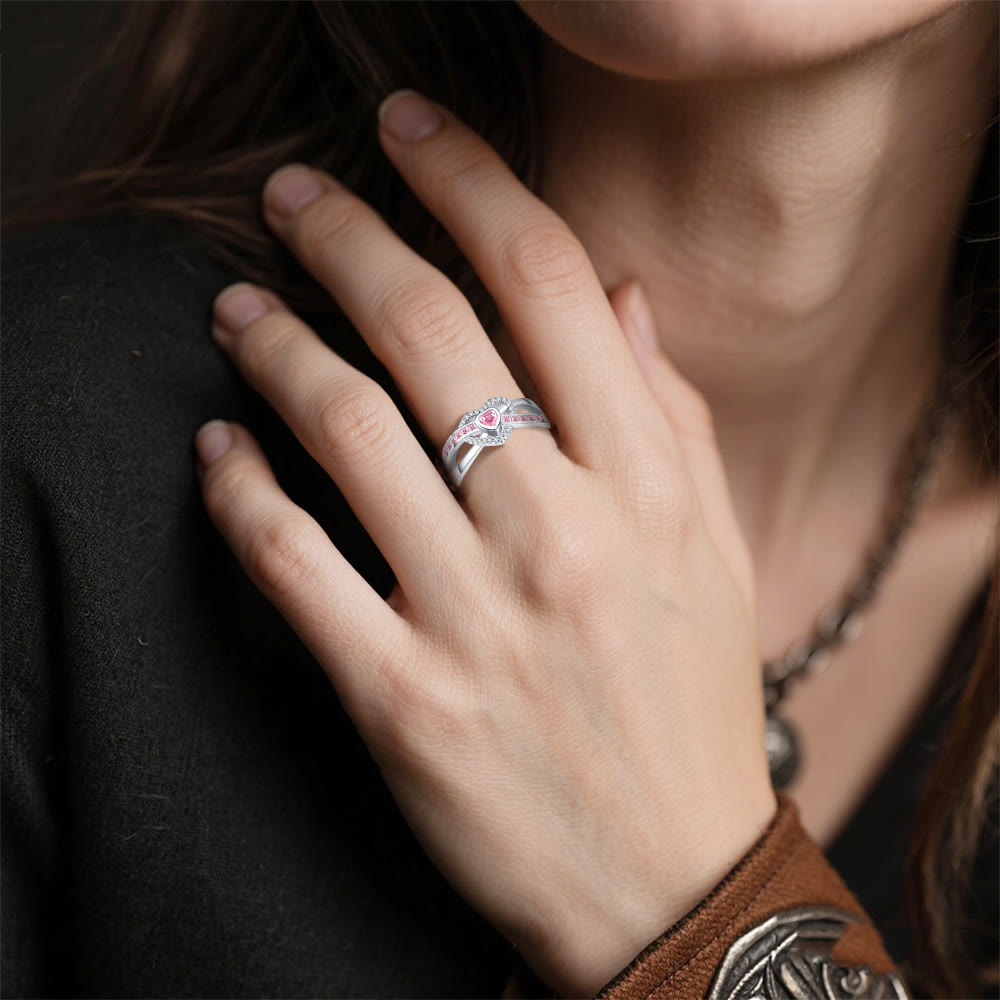 Freya's Winter Heart Rose Ring