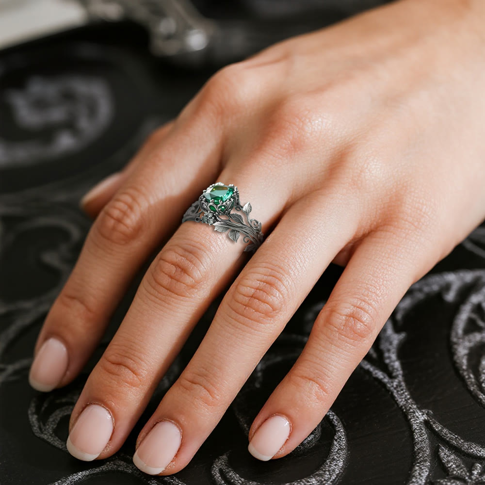 Emerald Yggdrasil Ring