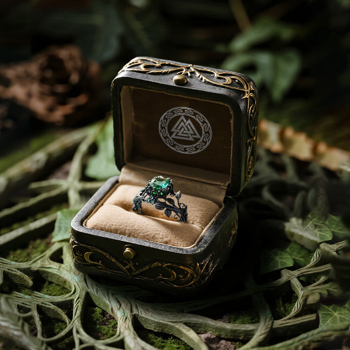 Emerald Yggdrasil Ring