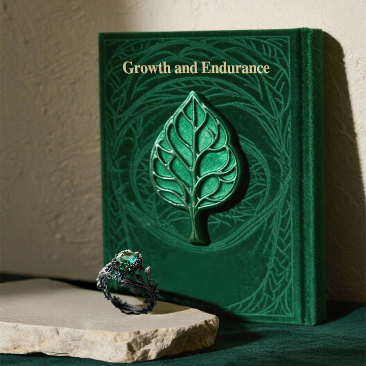 Emerald Yggdrasil Ring