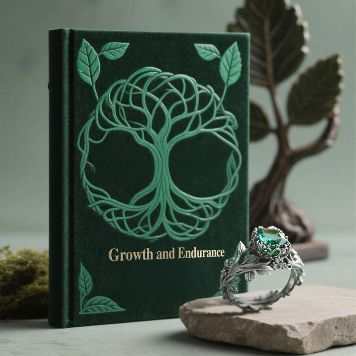 Emerald Yggdrasil Ring