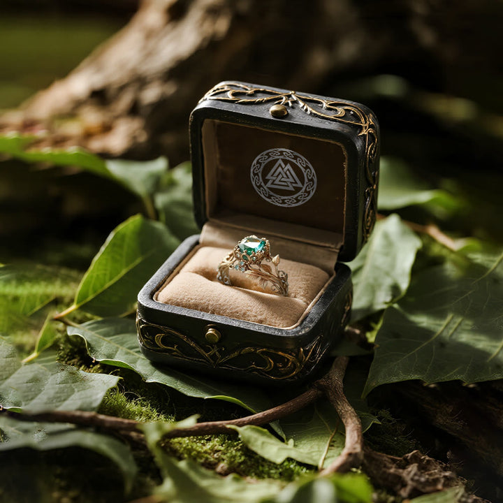 Emerald Yggdrasil Ring