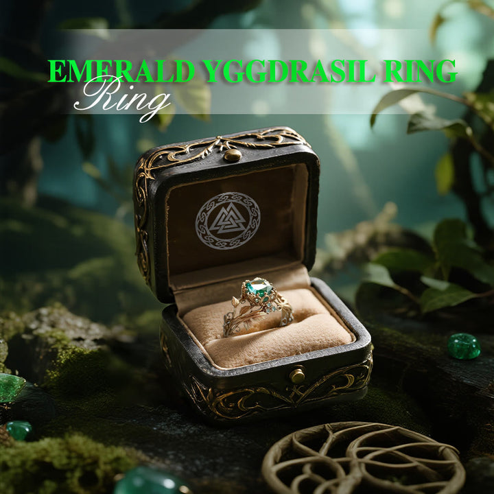 Emerald Yggdrasil Ring