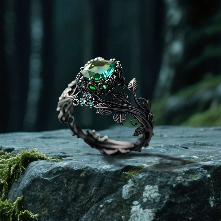 Emerald Yggdrasil Ring
