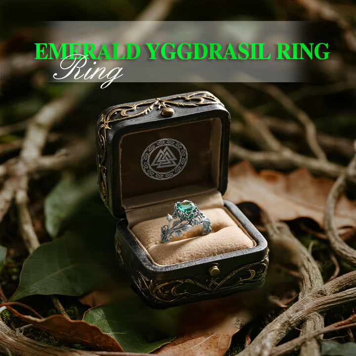 Emerald Yggdrasil Ring