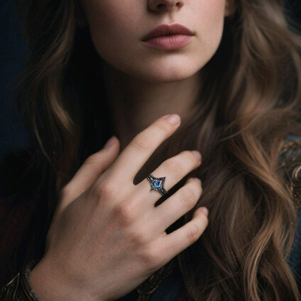 Black Twilight Crown Ring
