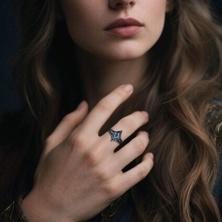 Black Twilight Crown Ring