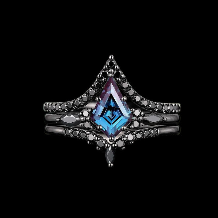 Black Twilight Crown Ring