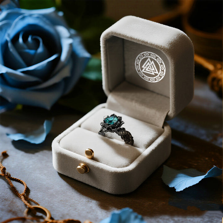 Black Rose Blossom Ring