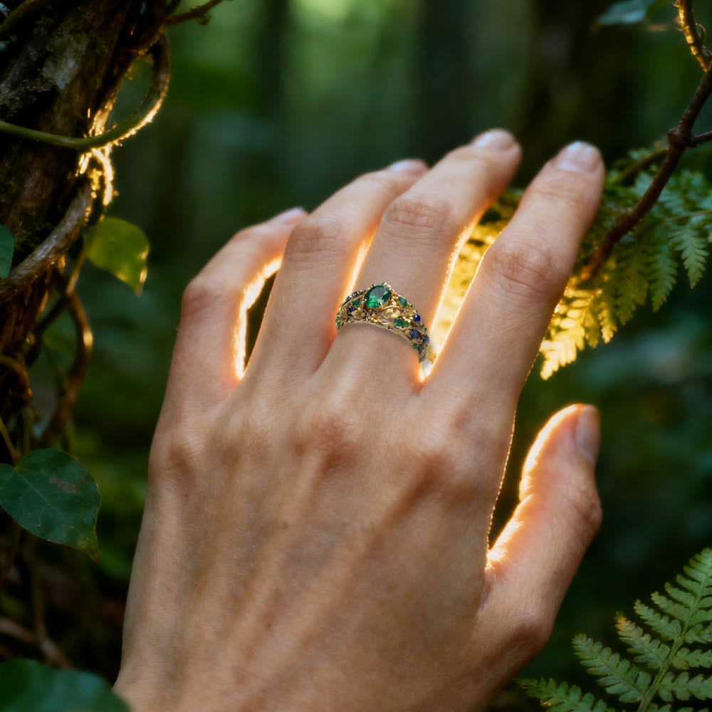 Bloom Leaf Hollow Ring