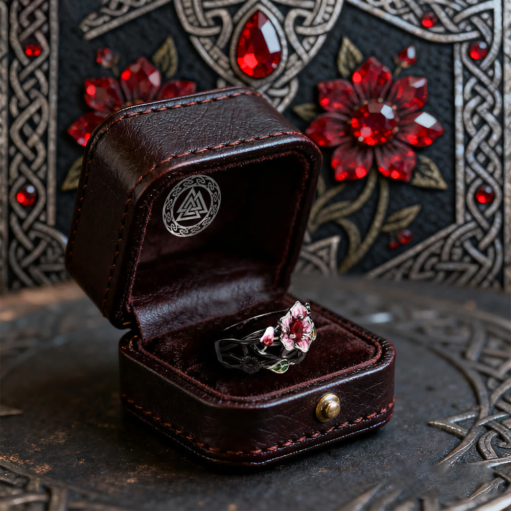 Mystic Tree Blossom Ruby Ring
