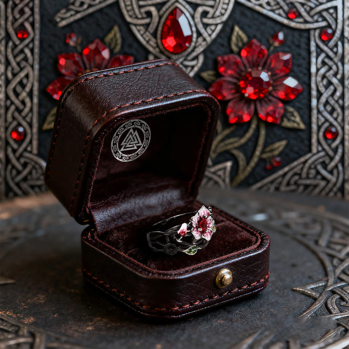 Mystic Tree Blossom Ruby Ring