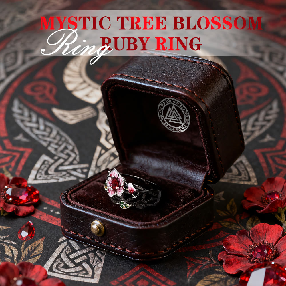 Mystic Tree Blossom Ruby Ring