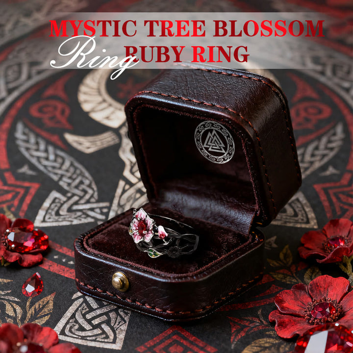 Mystic Tree Blossom Ruby Ring
