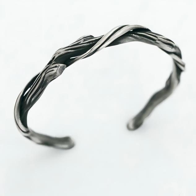 Handcrafted 999 Silver Twisted Branch Bracelet