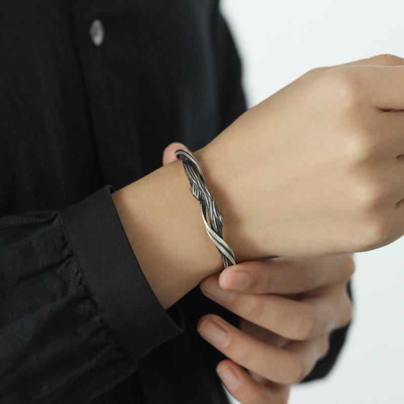Handcrafted 999 Silver Twisted Branch Bracelet