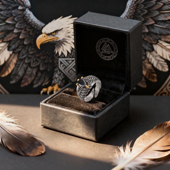 Vintage Feather Flying Eagle Wings Ring