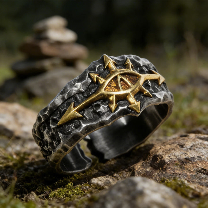 Forge Texture Riven Sigil Ring