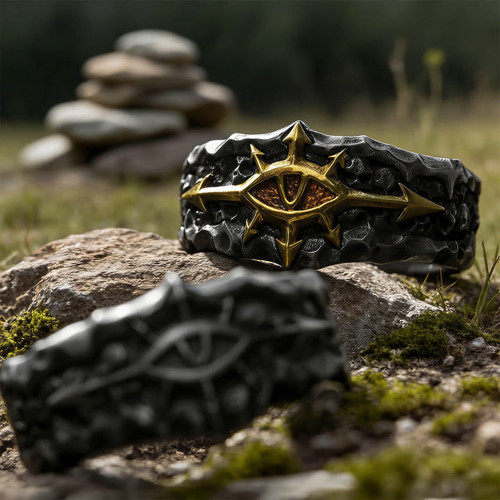 Forge Texture Riven Sigil Ring