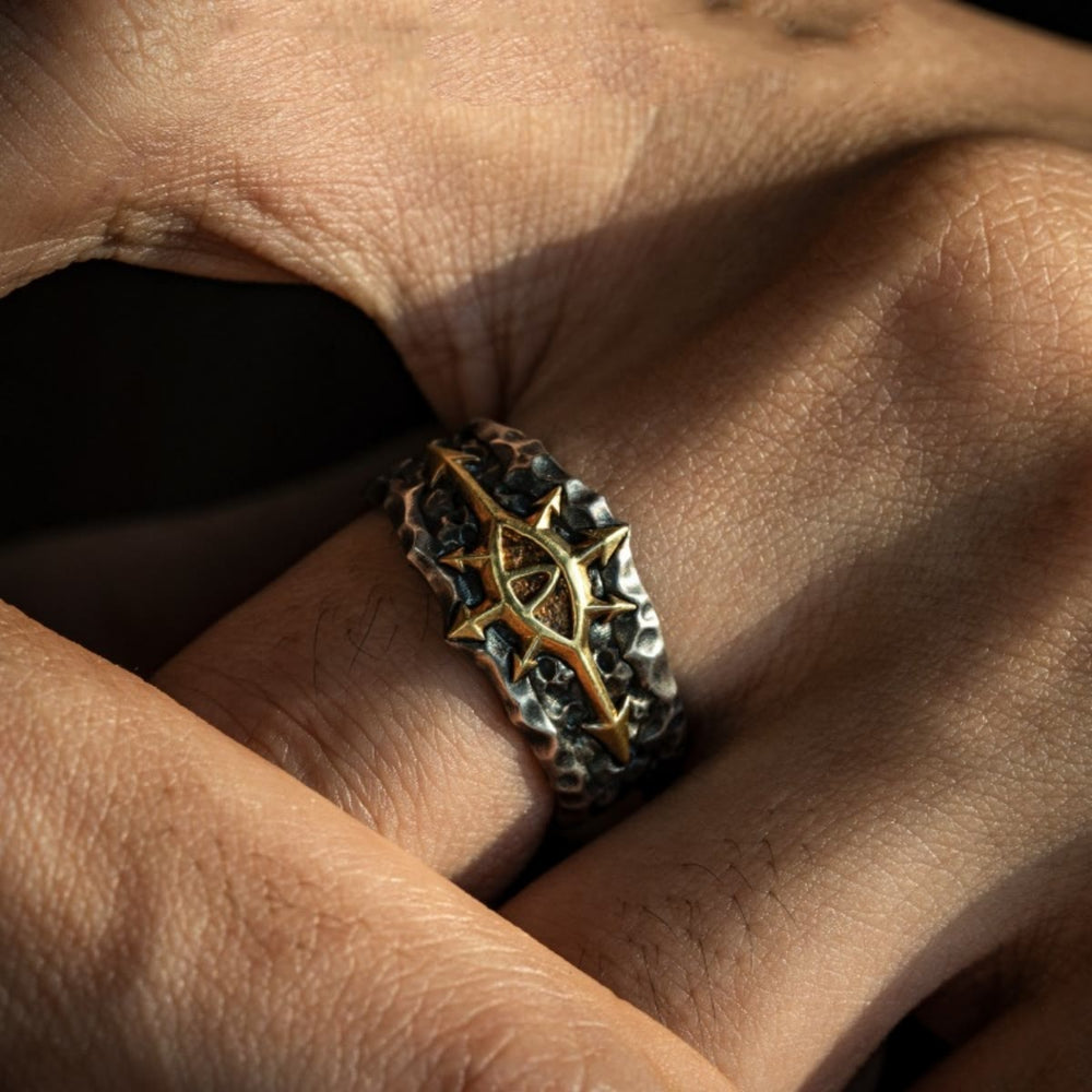 Forge Texture Riven Sigil Ring