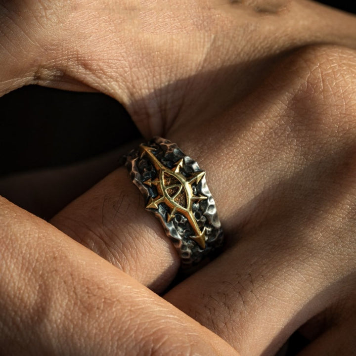 Forge Texture Riven Sigil Ring