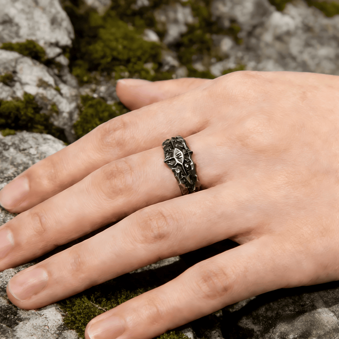 Forge Texture Riven Sigil Ring