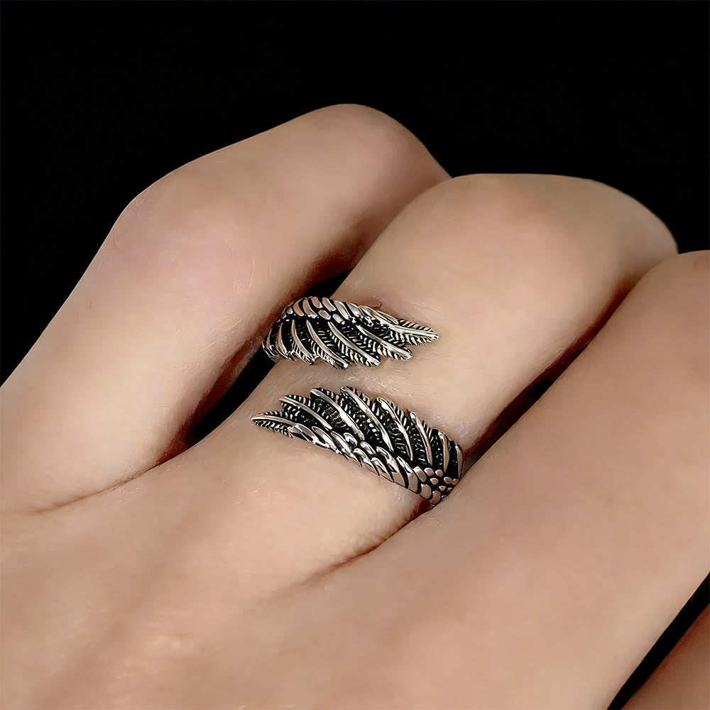 Forged Raven Wing Weft Ring