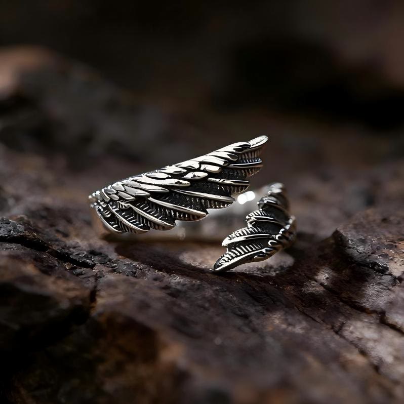 Forged Raven Wing Weft Ring