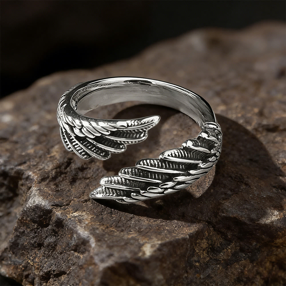 Forged Raven Wing Weft Ring