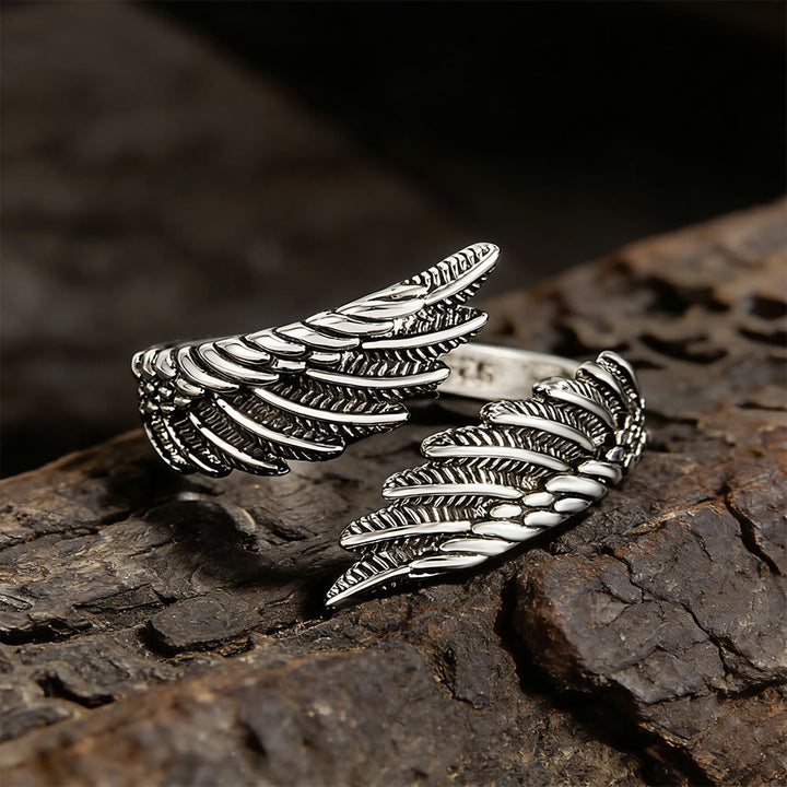 Forged Raven Wing Weft Ring